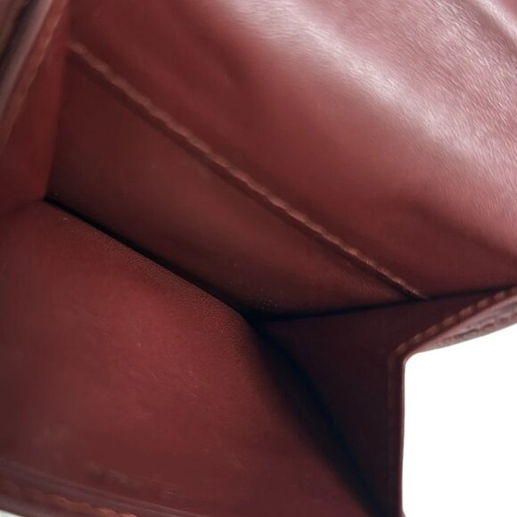 Cartier Must Line - Bordeaux Gold Leather Hardware Coin Case 124-081225 - Picture 5 of 6